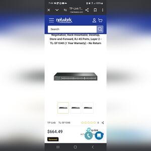 Tp link Tl-sf1048b48-port 10/100mbps switch
